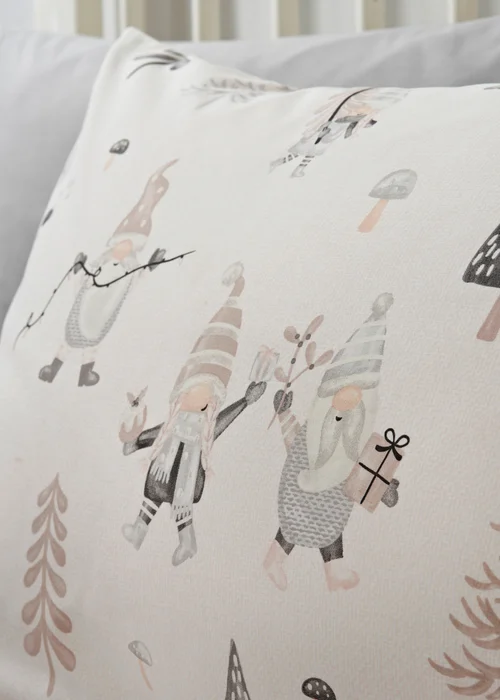 Wondrous Christmas Grey Gonk Duvet Set - Single Image 2