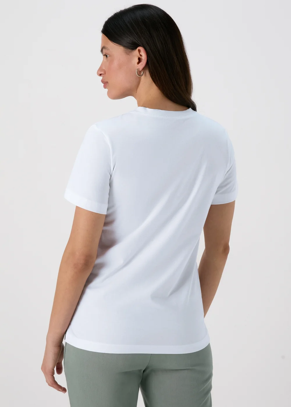 White Embroidered Pocket T-Shirt - 8 Image 2