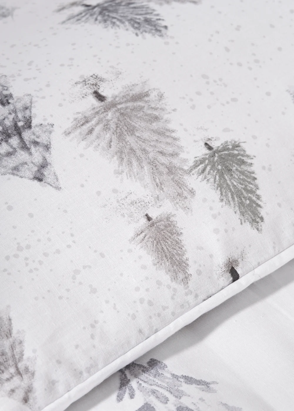 Wondrous Grey Frosted Tree Print Duvet Set - Single Image 3