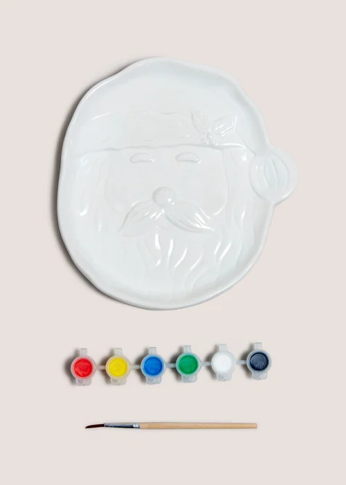 Paint Your Own Santa Plate Image 1