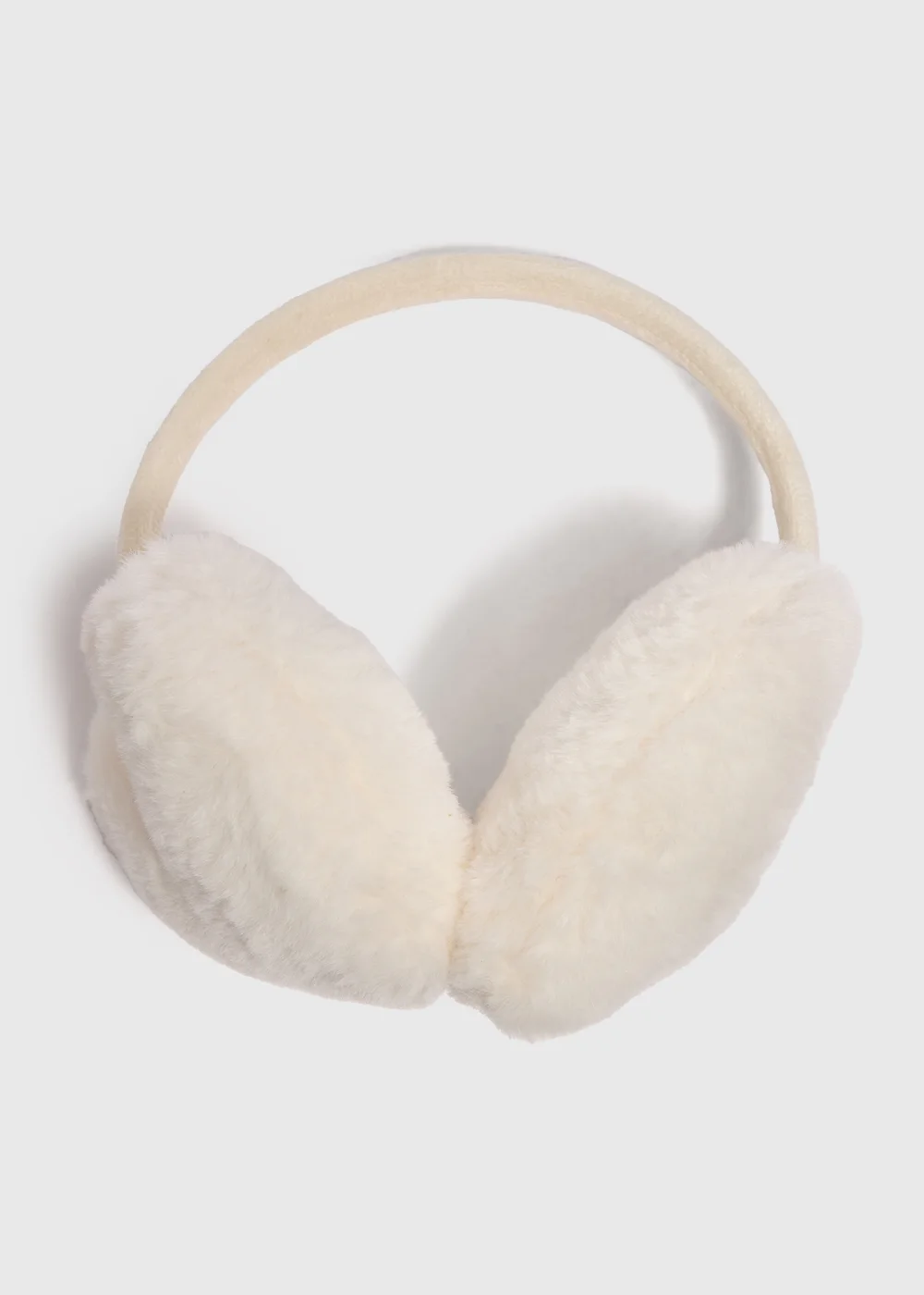 Girls Cream Heart Earmuffs - One Size Image 2