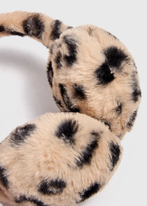 Girls Leopard Print Earmuffs - One Size Image 3