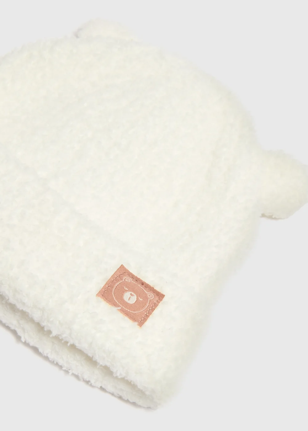 Baby Cream Fluffy Bear Beanie (Newborn-24mths) - Age 0 - 3 Months Image 2