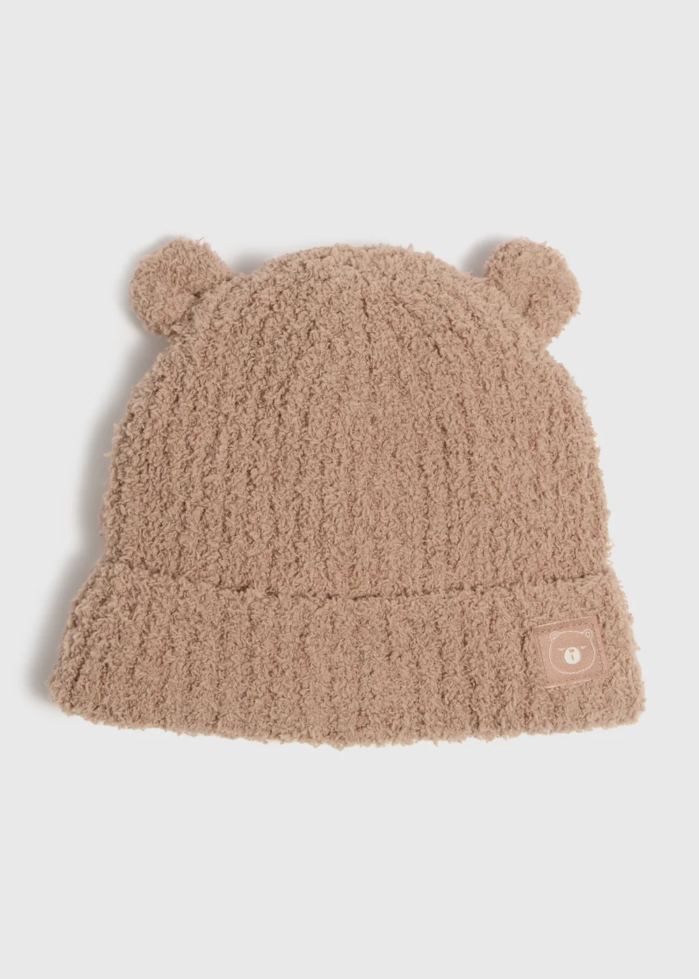 Baby Brown Fluffy Bear Beanie (Newborn-24mths) - Age 0 - 3 Months Image 1