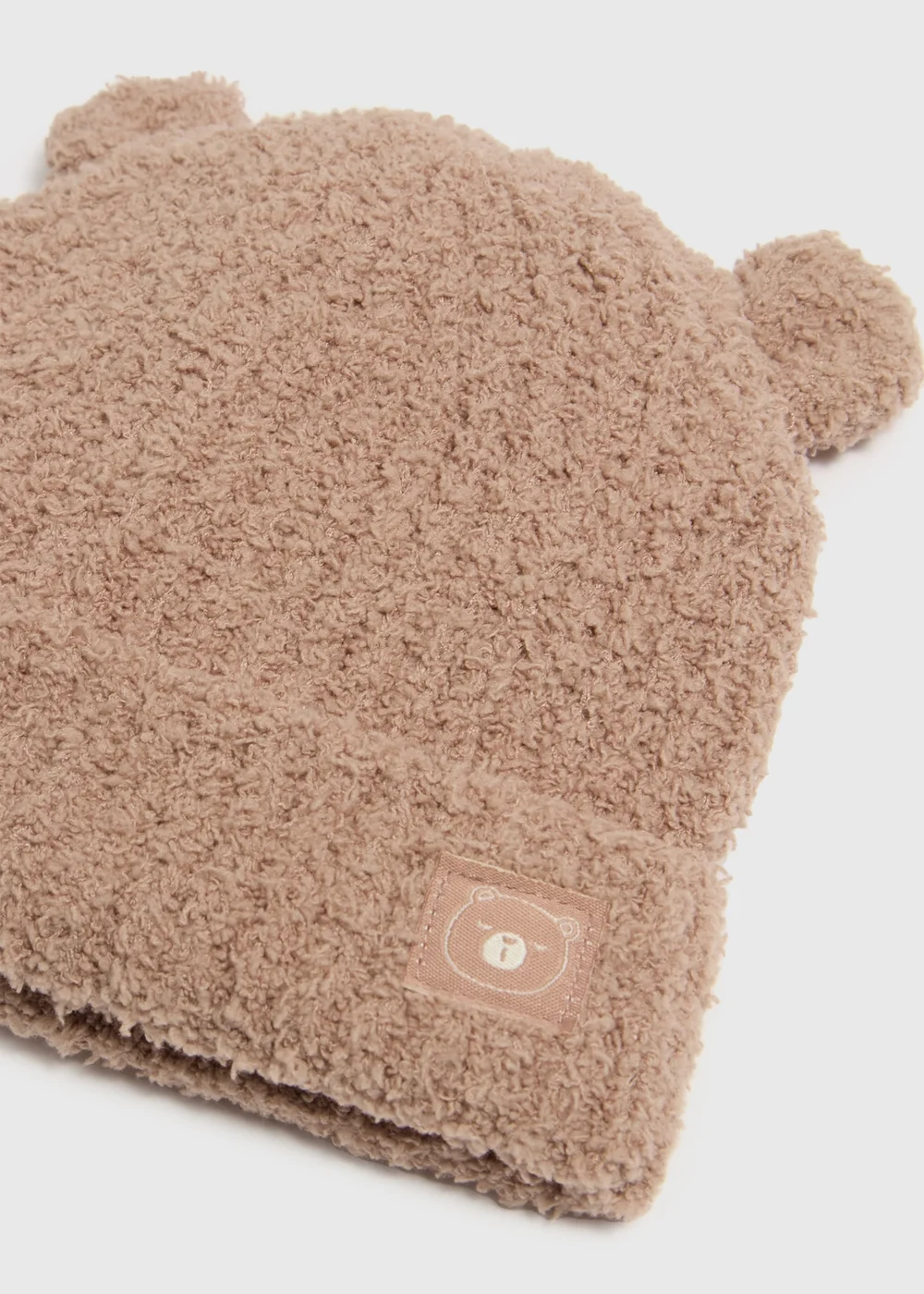 Baby Brown Fluffy Bear Beanie (Newborn-24mths) - Age 0 - 3 Months Image 2