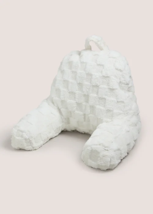 Cream Checkerboard Cuddle Cushion (70cm x 45cm x 50cm) Image 1