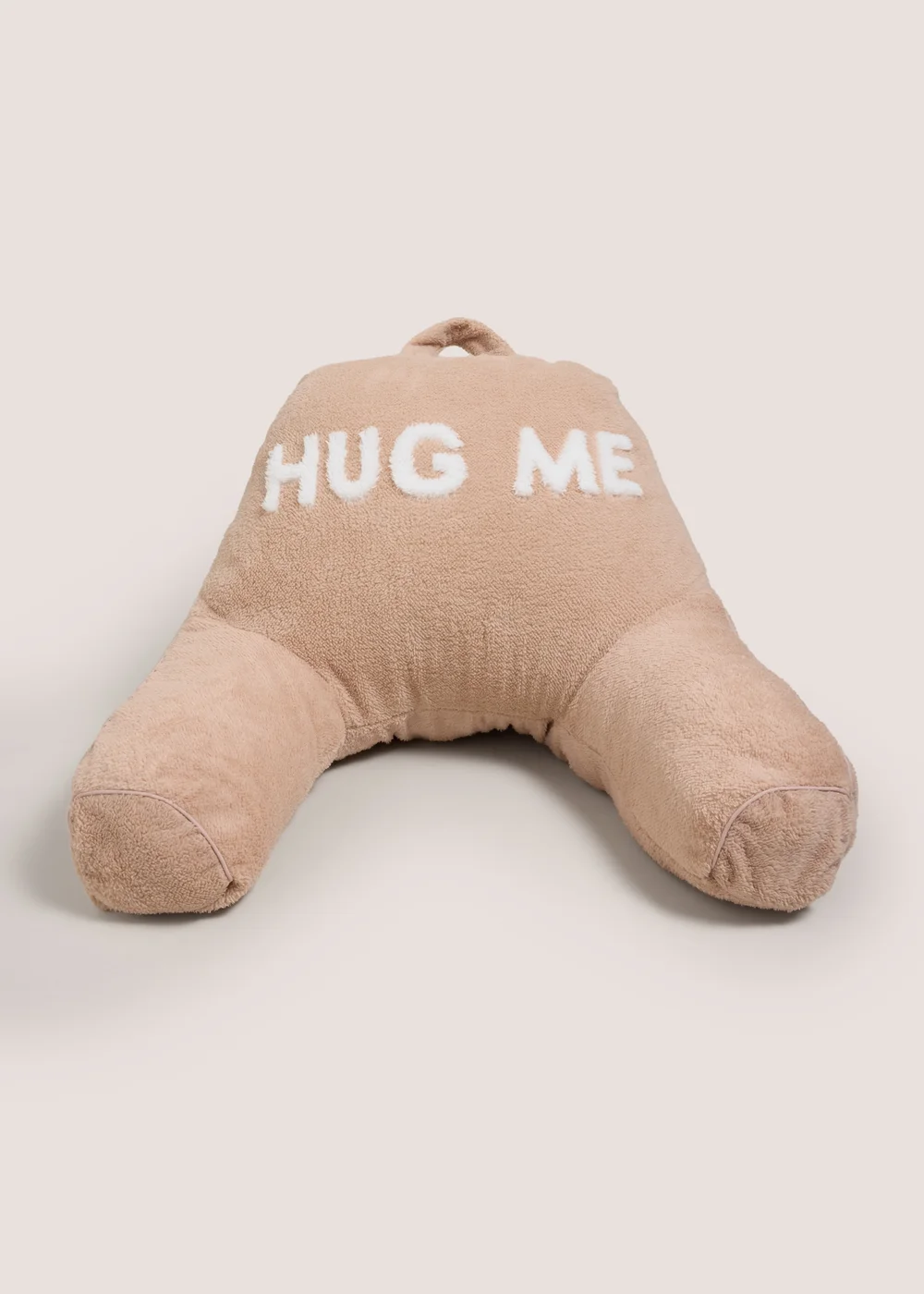 Beige Slogan Cuddle Cushion Image 1