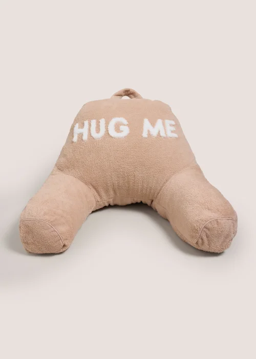 Beige Slogan Cuddle Cushion Image 1