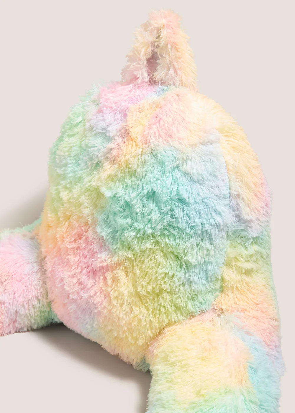 Rainbow Faux Fur Cuddle Cushion Image 2