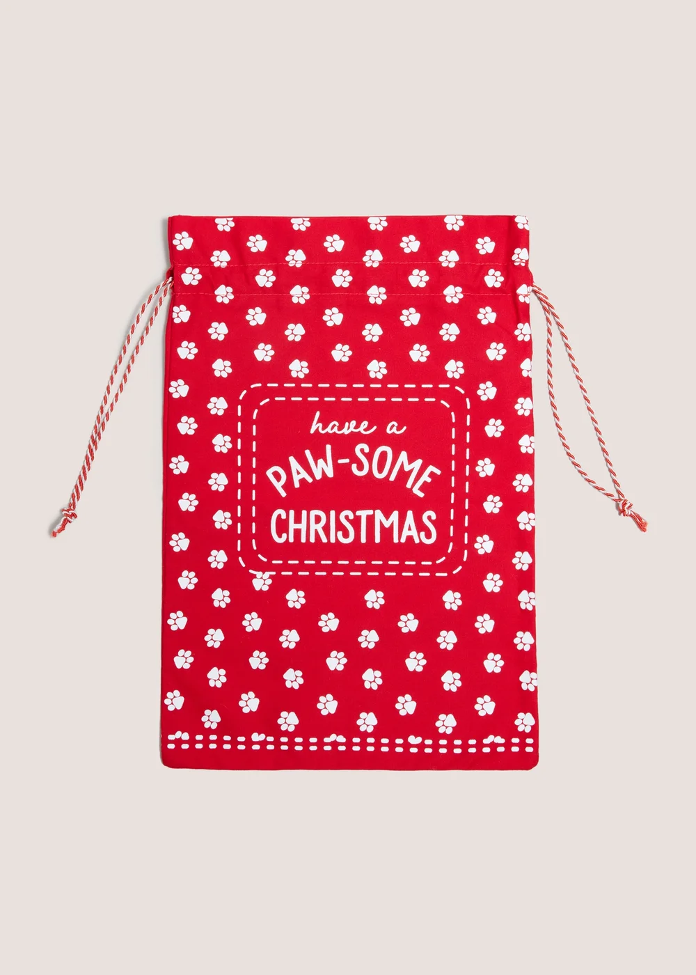 Red Paw-Some Christmas Pet Sack Image 1