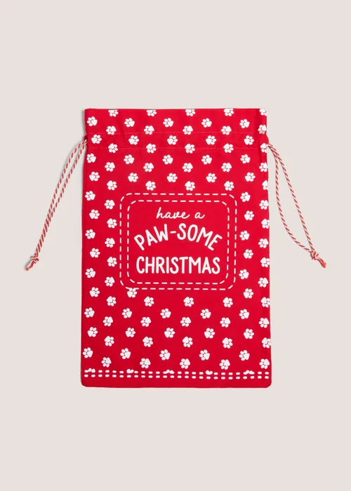Red Paw-Some Christmas Pet Sack Image 1