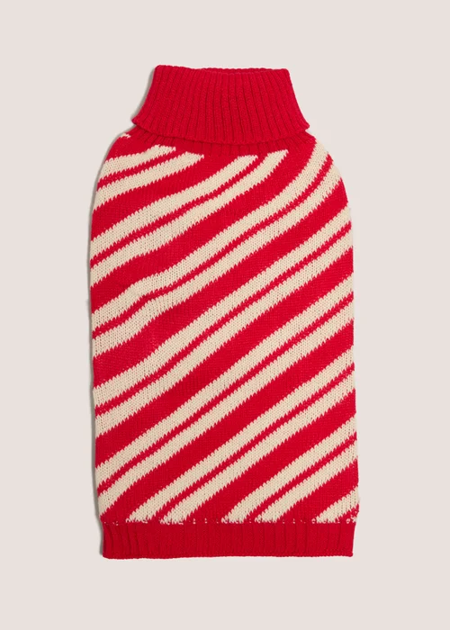 Red Candy Cane Pet Jumper Small Image 1