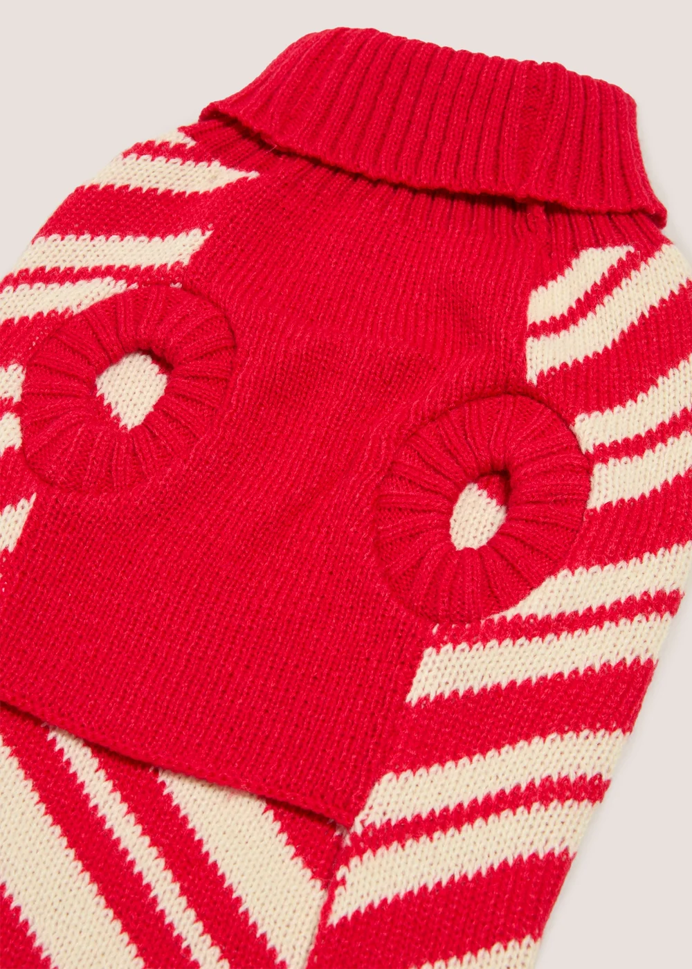 Red Candy Cane Pet Jumper Small Image 2