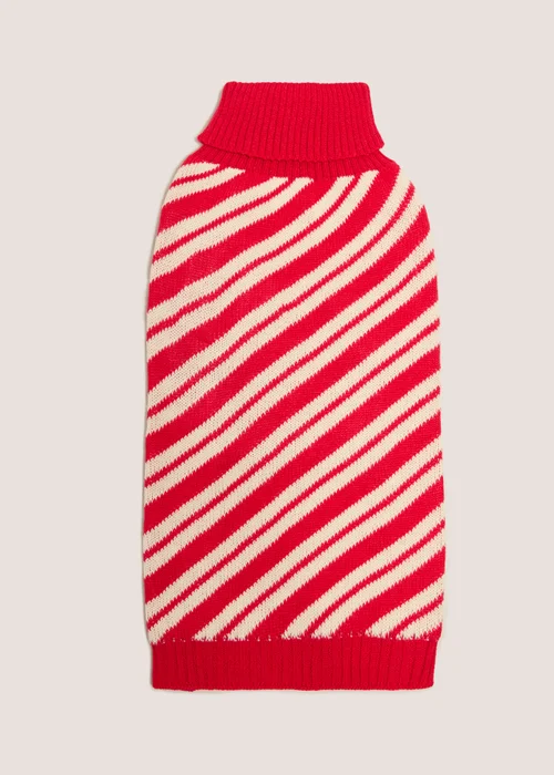 Candy Cane Pet Jumper Large Image 1