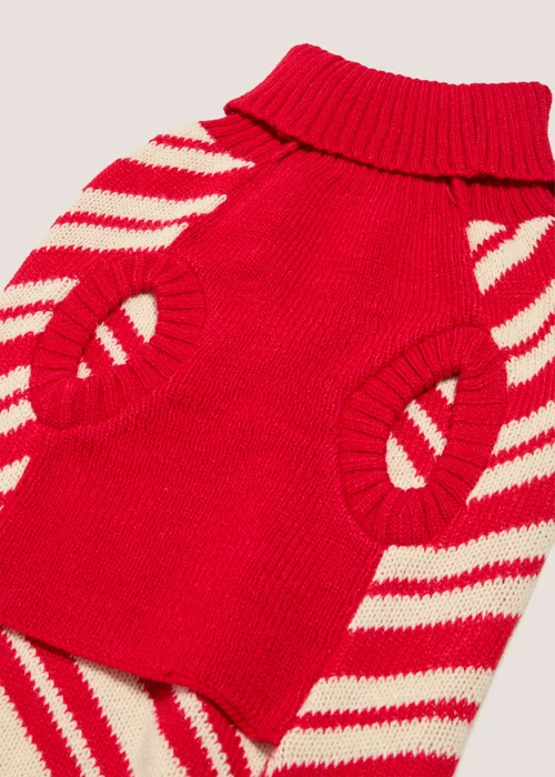 Candy Cane Pet Jumper Large Image 2