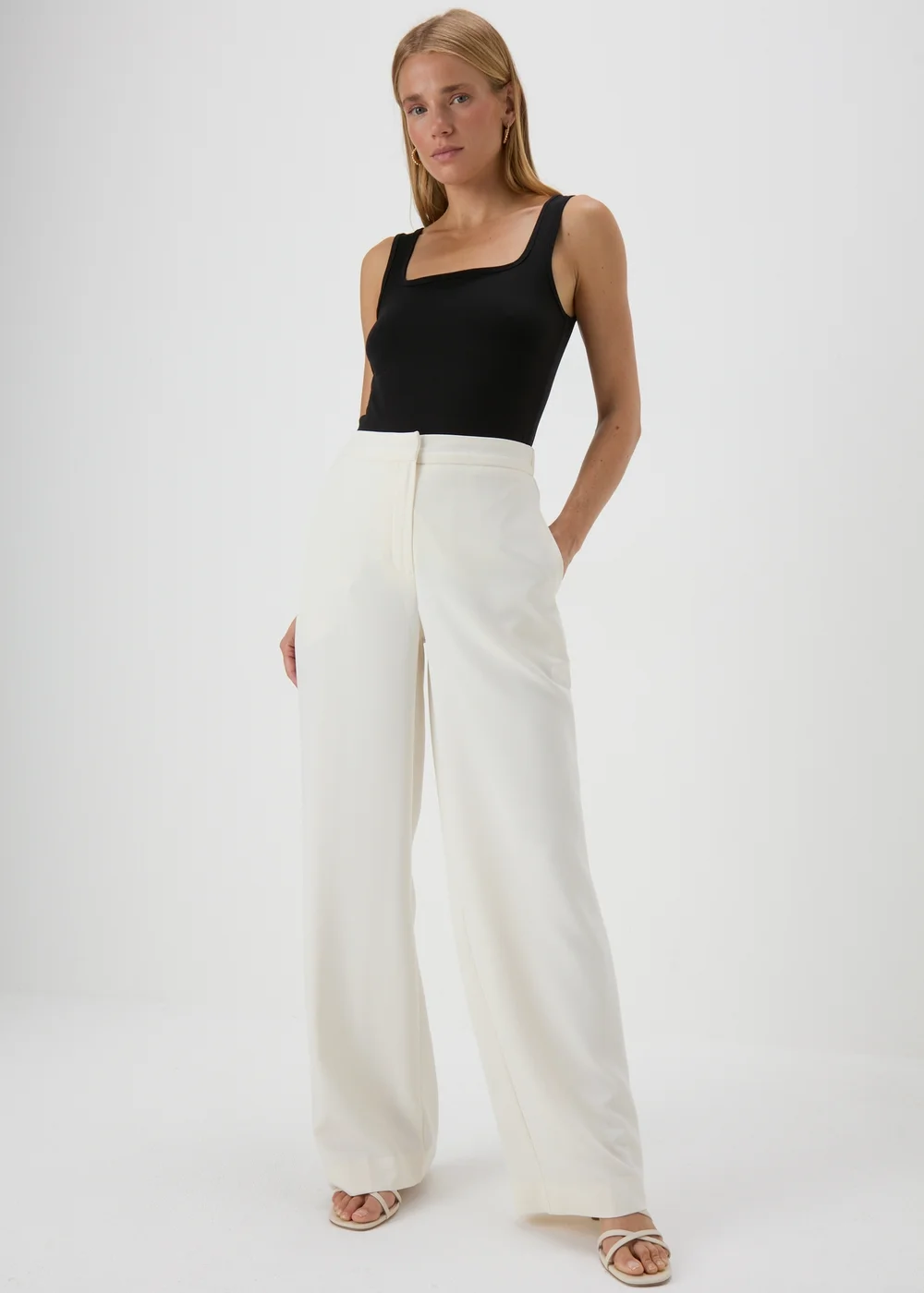 Ivory Co Ord Suit Trousers - 8 Image 4
