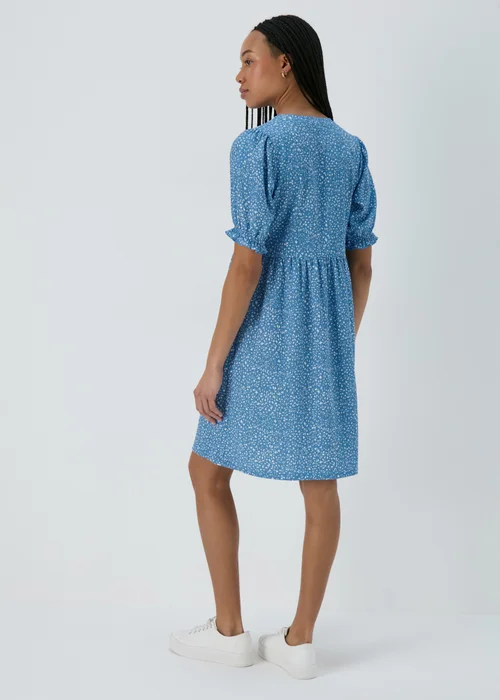 Blue Textured Mini Dress - 8 Image 2