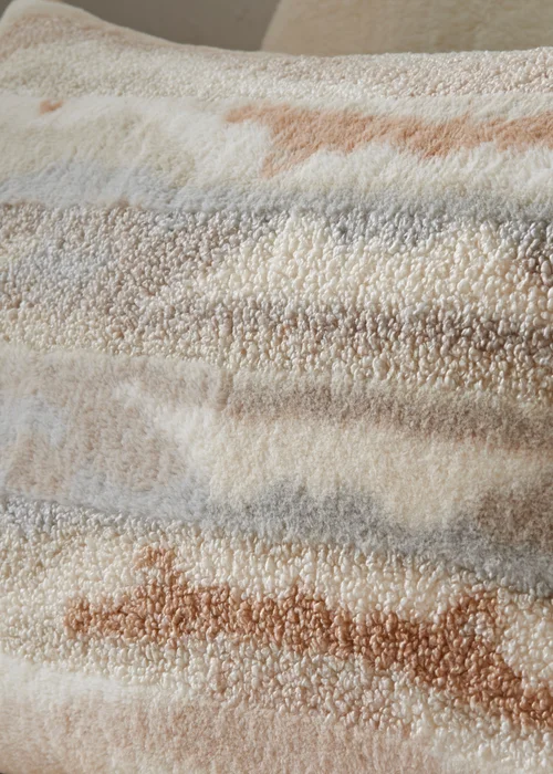 Multicolour Landscape Faux Fur Duvet Set - Double Image 2