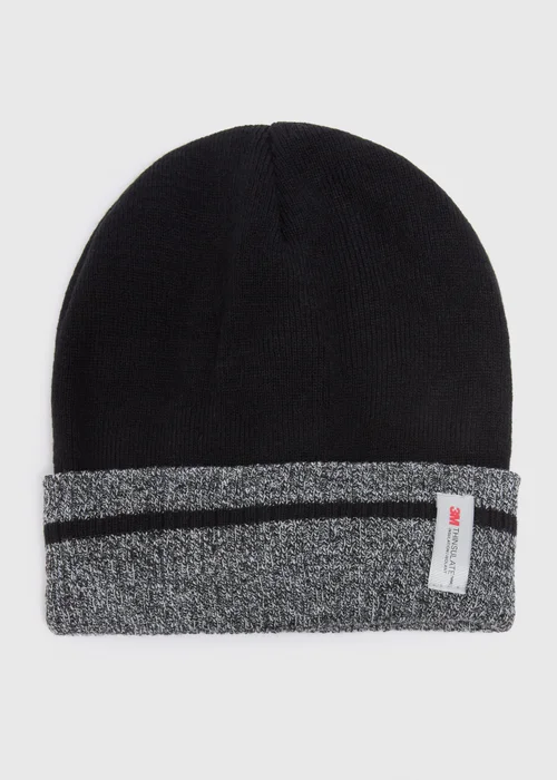 Thinsulate Black Stripe Beanie - One Size Image 1