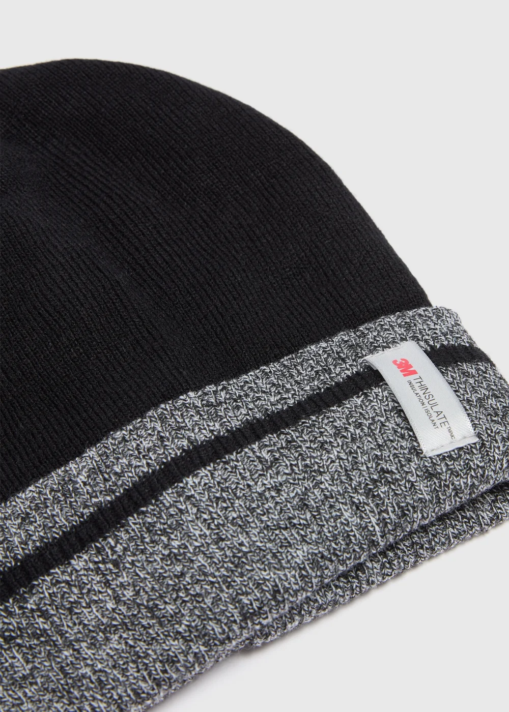 Thinsulate Black Stripe Beanie - One Size Image 2