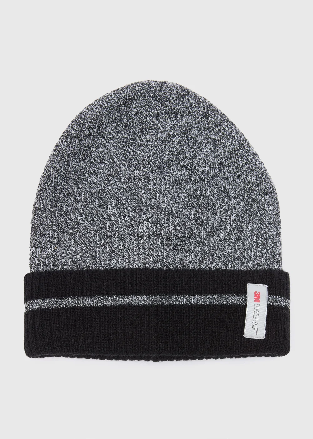Thinsulate Grey Stripe Beanie - One Size Image 1