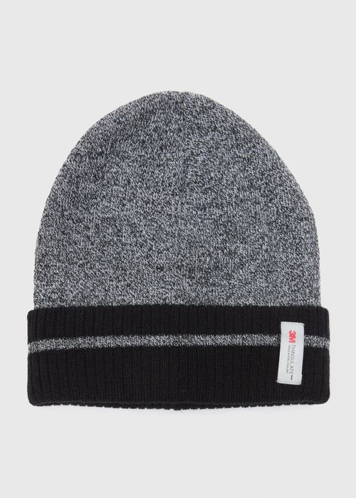 Thinsulate Grey Stripe Beanie - One Size Image 1