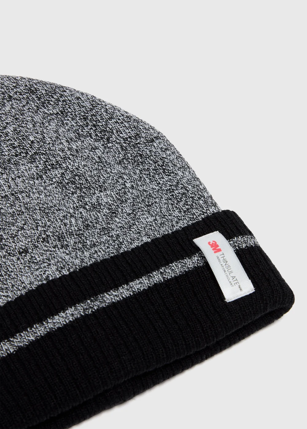 Thinsulate Grey Stripe Beanie - One Size Image 2