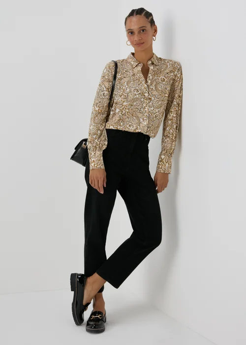 Cream Paisley Viscose Shirt - 8 Image 4