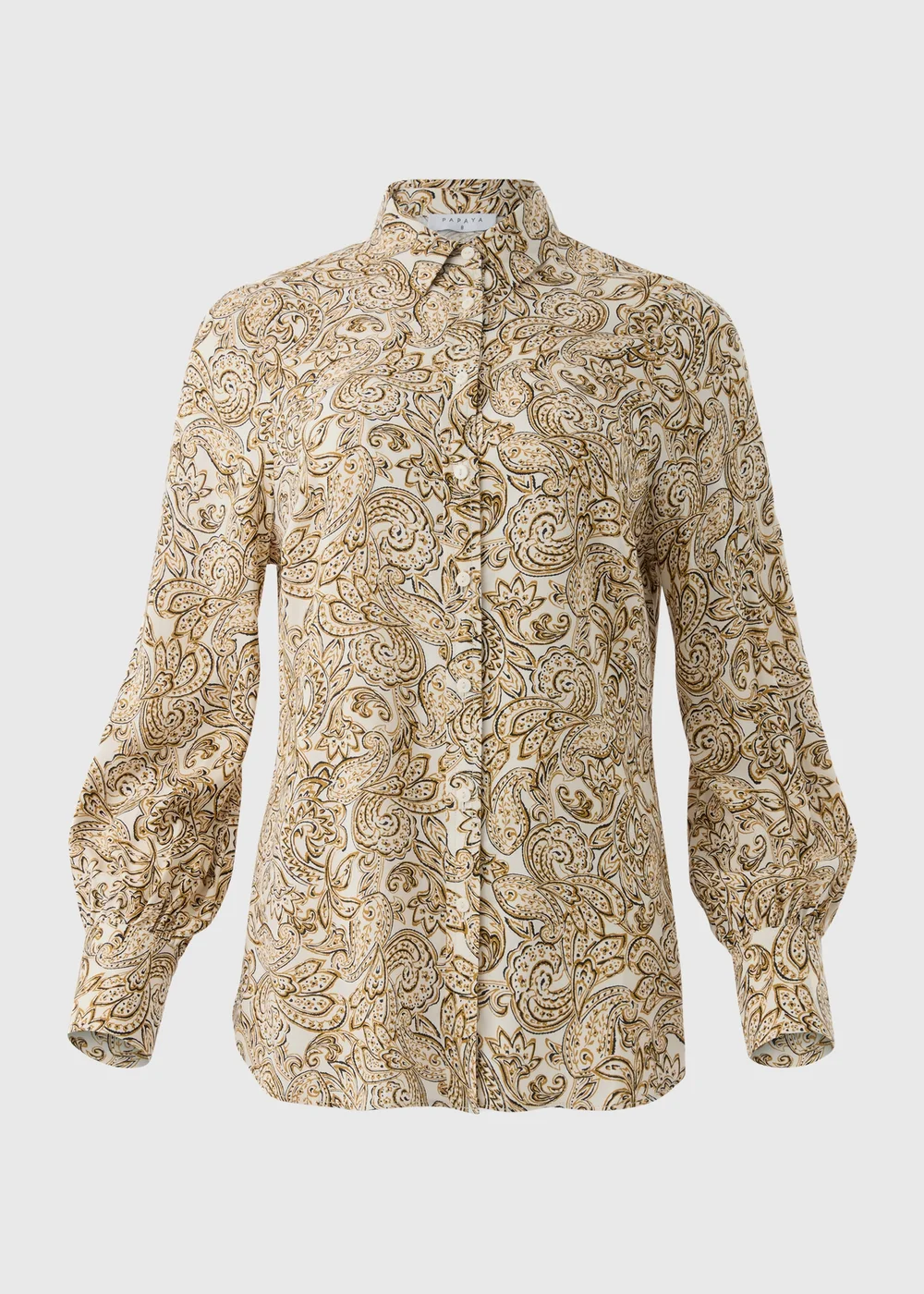 Cream Paisley Viscose Shirt - 8 Image 5