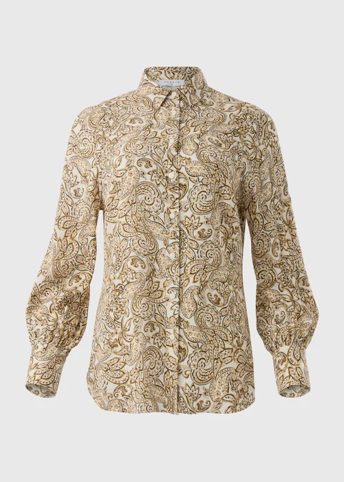 Cream Paisley Viscose Shirt - 8 Image 5