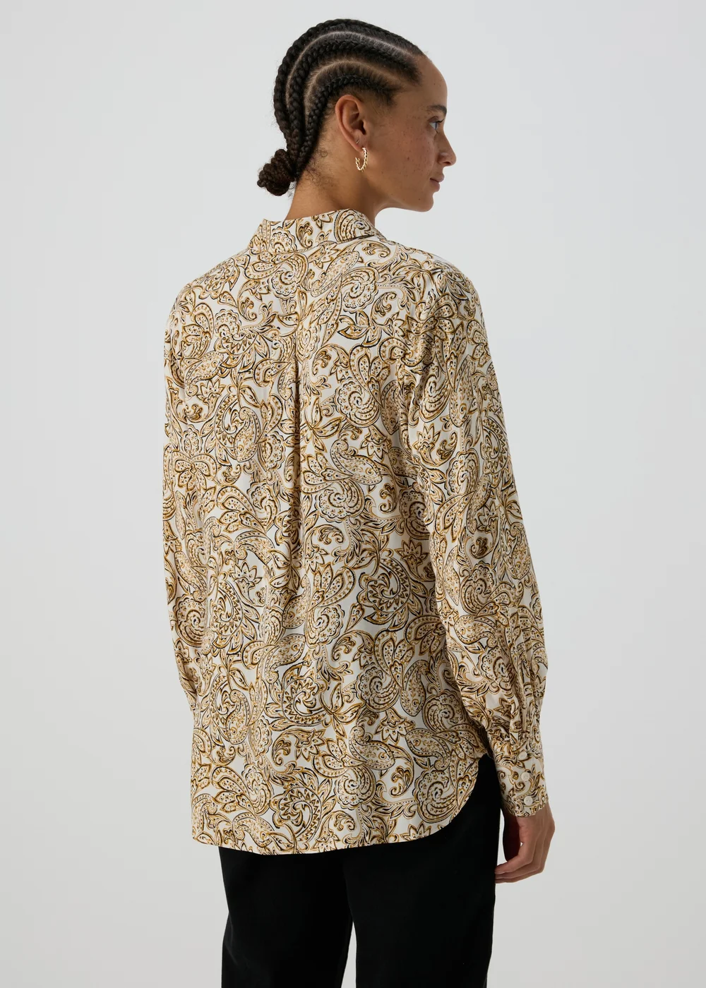 Cream Paisley Viscose Shirt - 8 Image 2
