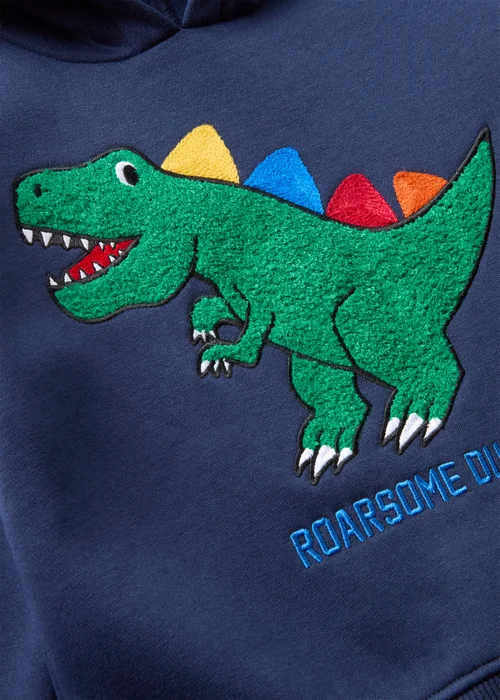 Boys Navy Dinosaur Hoodie (1-7yrs) - 1-1.5 Yrs Image 2