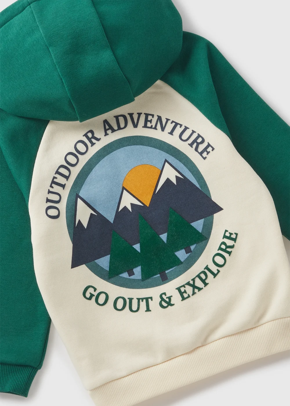 Boys Cream Mountain Print Hoodie (1-7yrs) - 1-1.5 Yrs Image 2