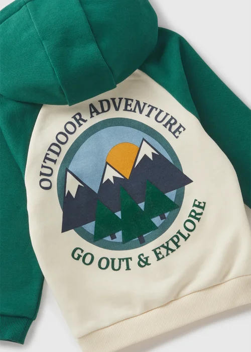 Boys Cream Mountain Print Hoodie (1-7yrs) - 1-1.5 Yrs Image 2