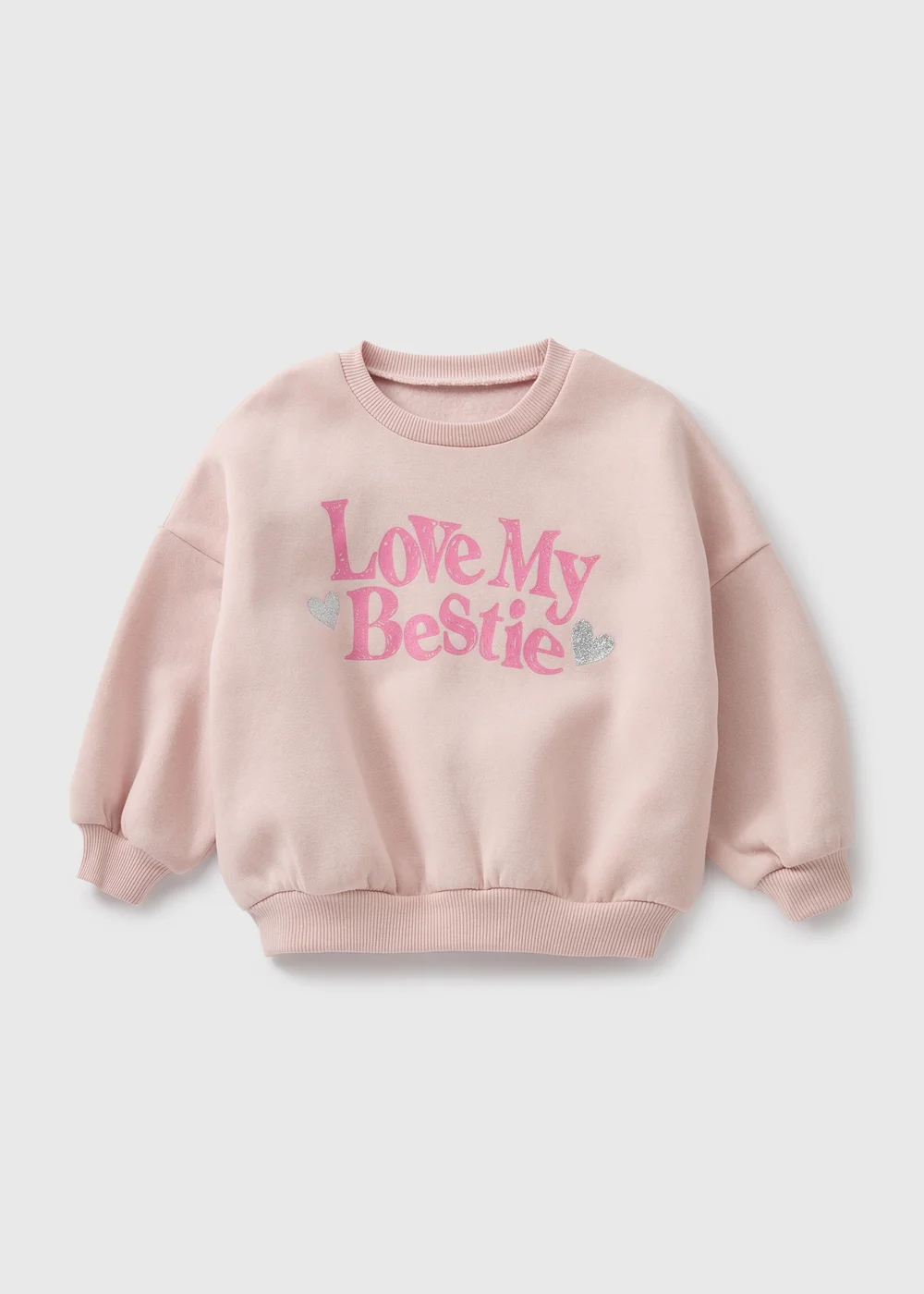 Girls Pink Love My Bestie Sweatshirt (1-7yrs) - 1-1.5 Yrs Image 1