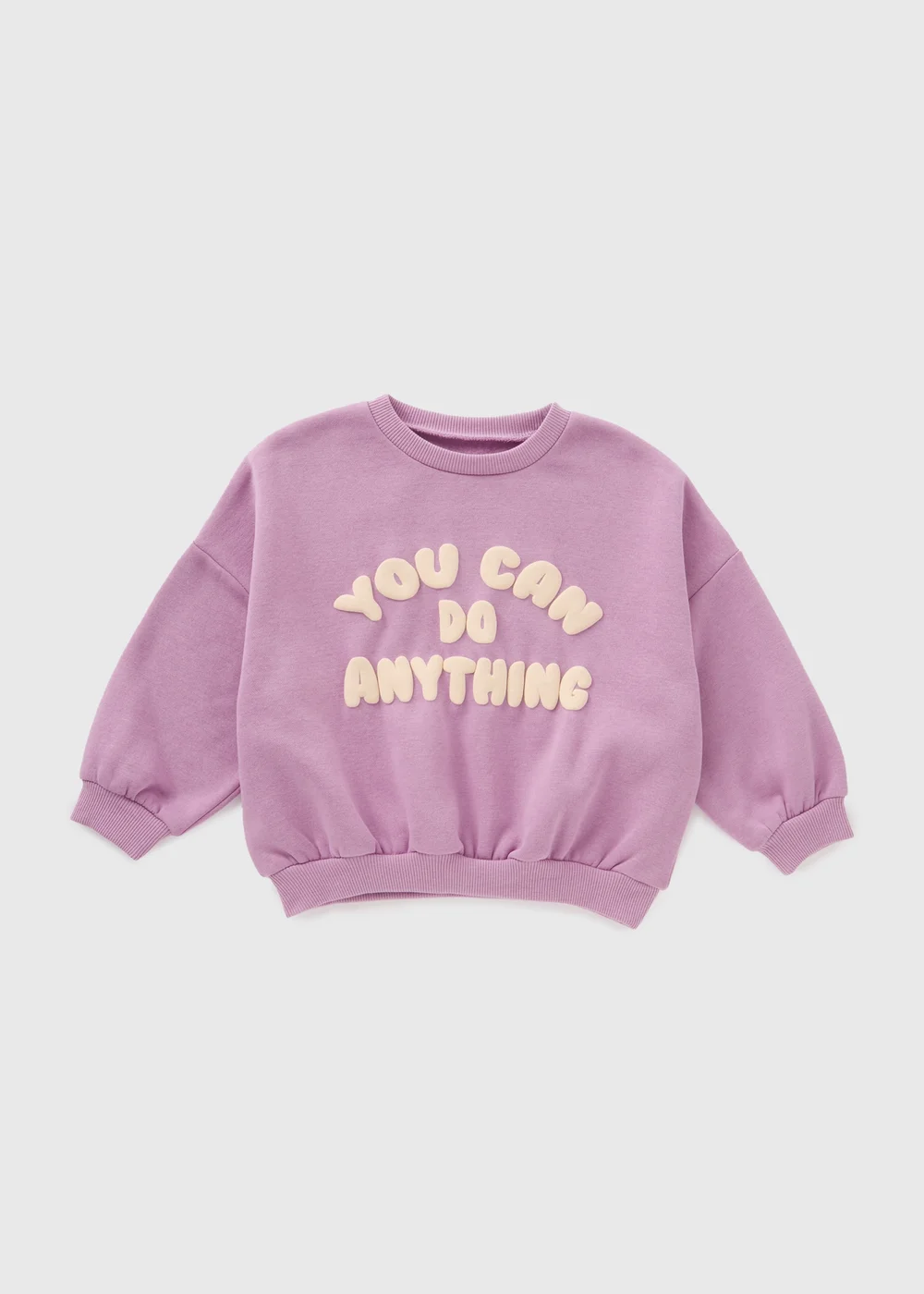 Girls Lilac You Can Do Anything Sweatshirt (1-7yrs) - 1-1.5 Yrs Image 1