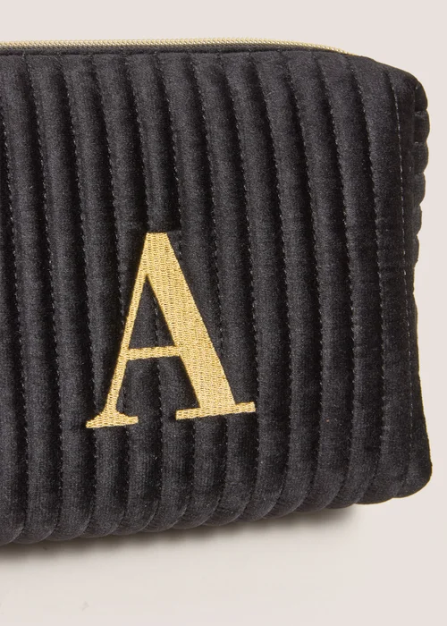 Black Alphabet Make Up Bag - S Image 2