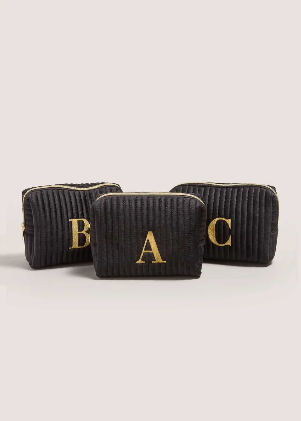 Black Alphabet Make Up Bag - S Image 1