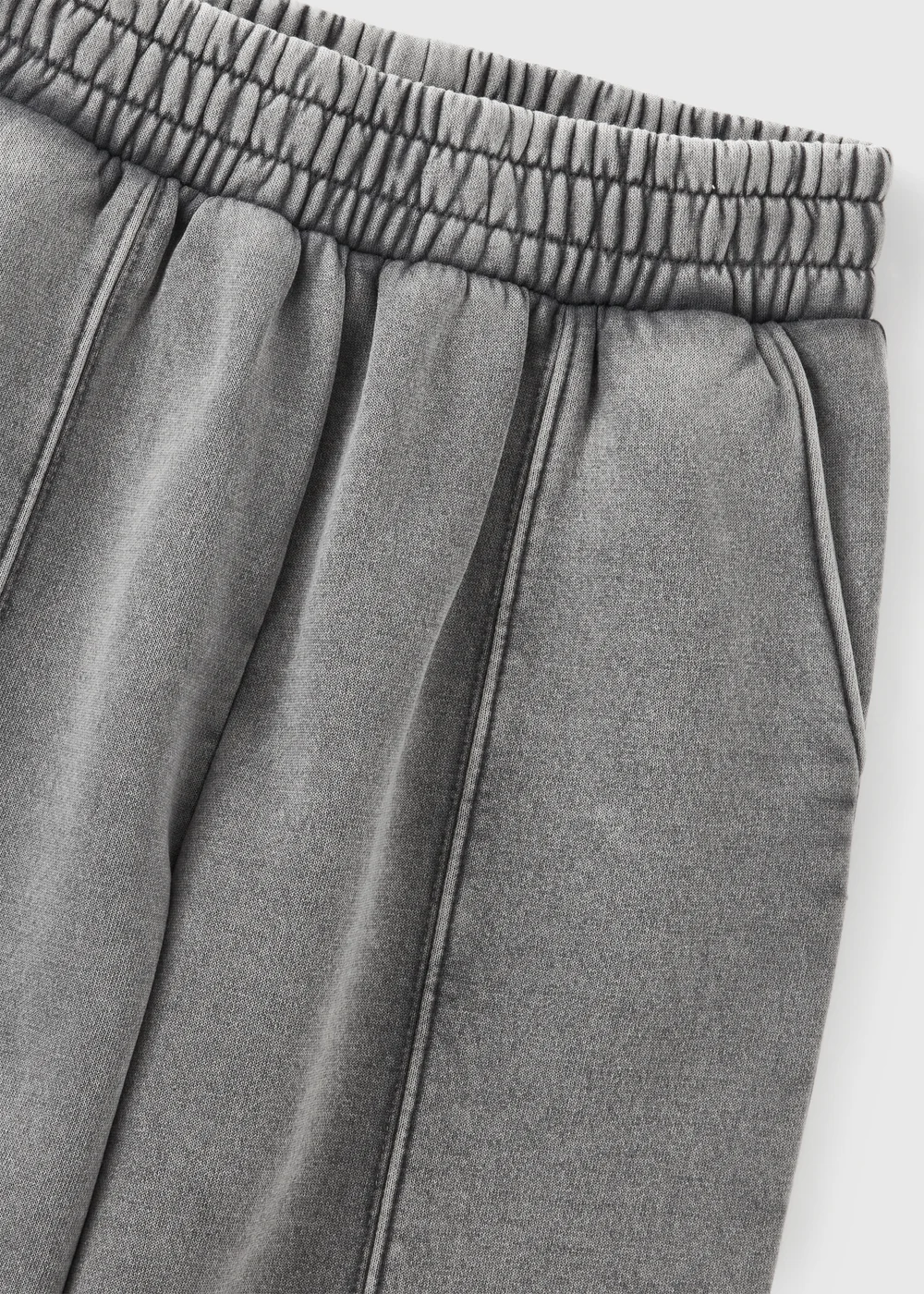 Girls Grey Acid Wash Wide Leg Joggers (7-15yrs) - 8 Yrs Image 2