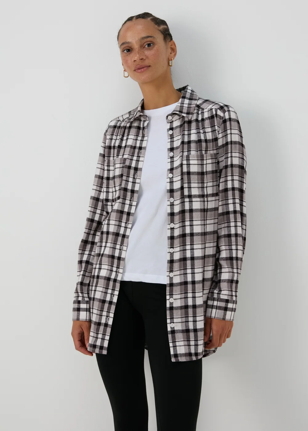 Grey Check Shirt - Size 8 Image 4