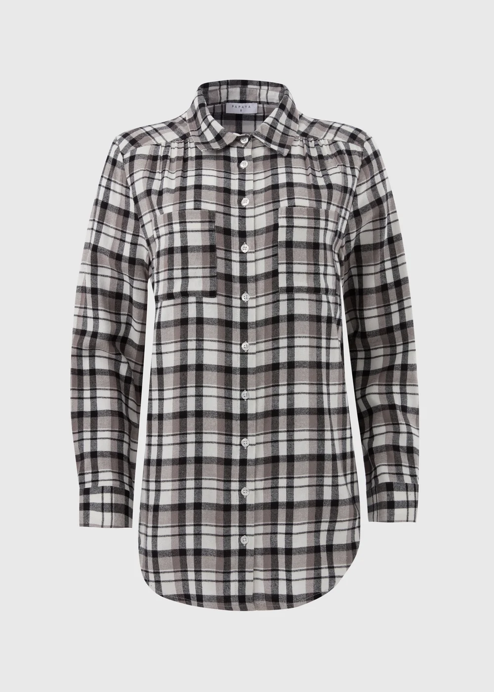 Grey Check Shirt - Size 8 Image 5