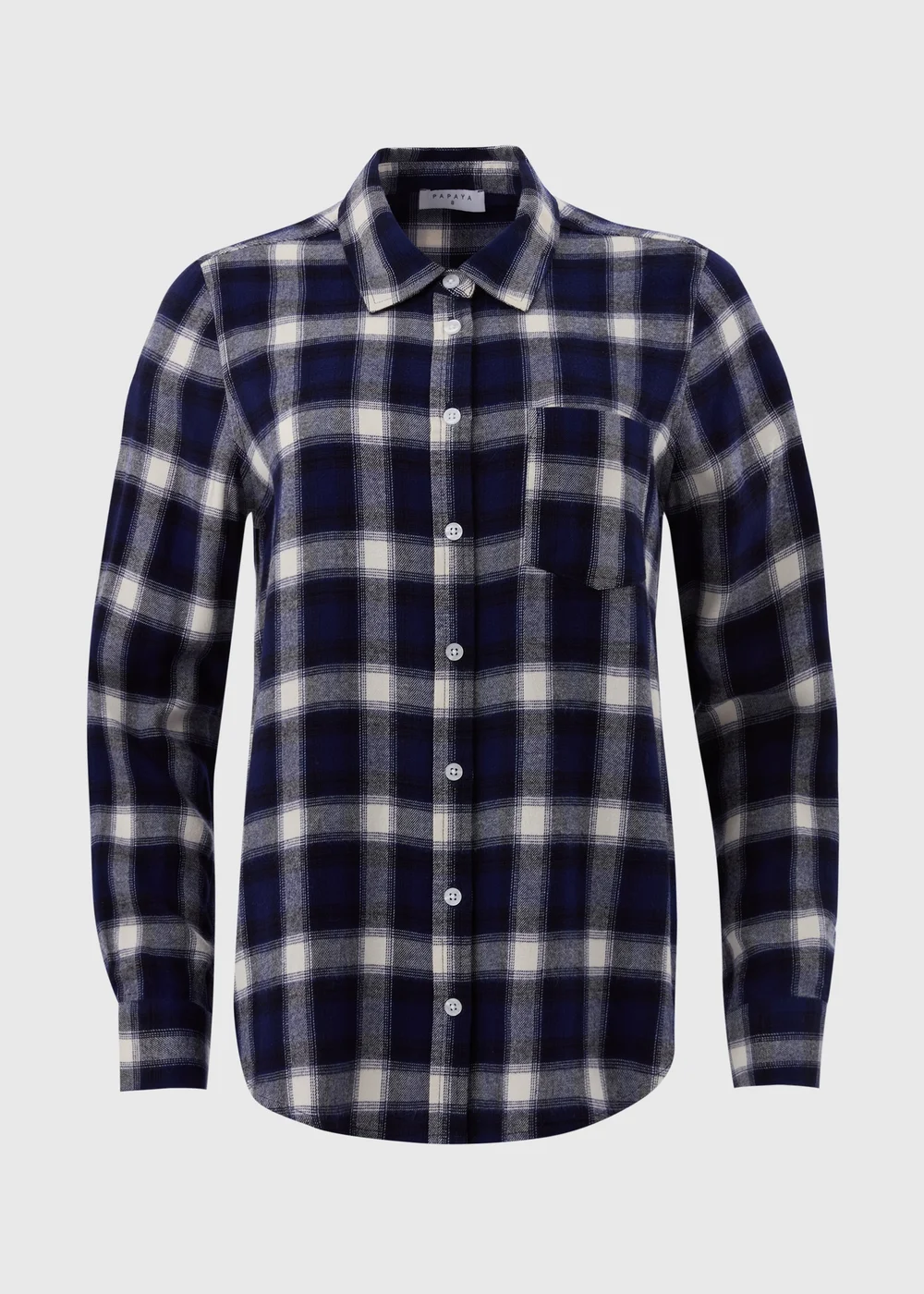 Blue Brushed Check Shirt - 8 Image 5