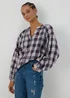 Multi Coloured Check Blouse - Size 8 Image 1