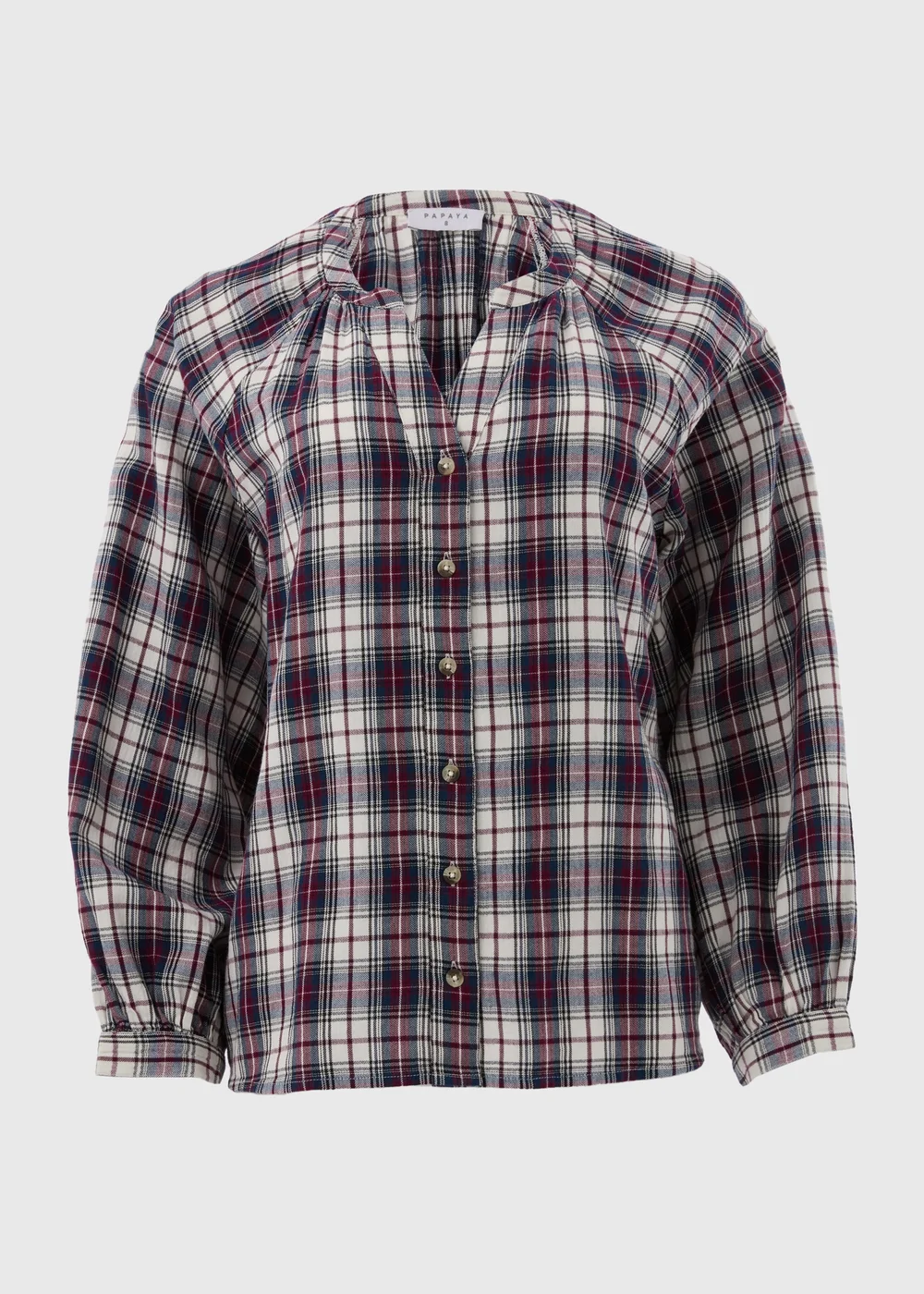 Multi Coloured Check Blouse - Size 8 Image 5