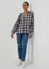 Multi Coloured Check Blouse - Size 8 Image 4