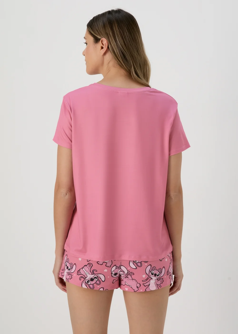 Disney Pink Angel & Stitch Pyjama Set - Extra small Image 2