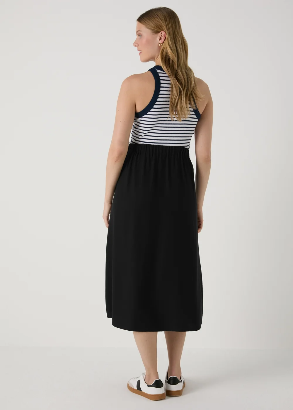 Black Buckle Tie Midi Wrap Skirt - 8 Image 2