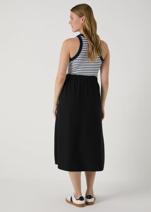 Black Buckle Tie Midi Wrap Skirt - 8 Image 2