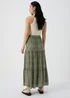 Green Printed Tiered Maxi Skirt - Size 8 Image 2