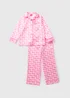 Barbie Pink Satin Pyjama Set (Younger 4-12yrs) - Age 4 Years Image 1